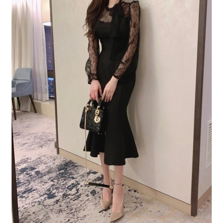 パーティードレス 結婚式 お呼ばれドレス マーメイドワンピース