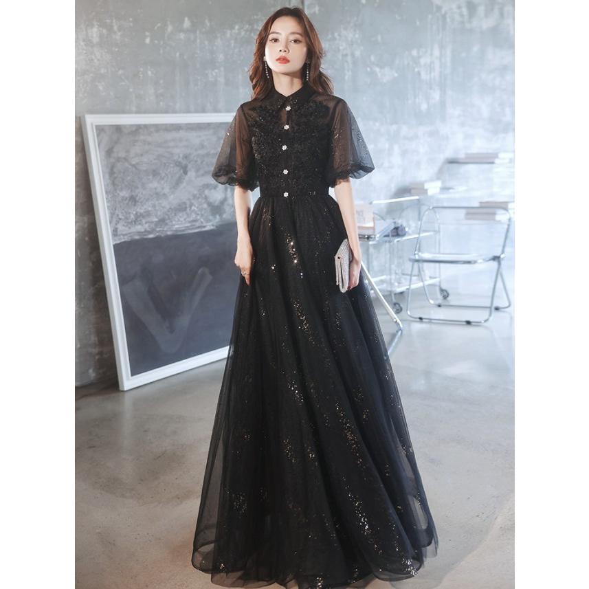 ✨新品未使用✨R's GOWN 黒 レース パーティードレス2XL（3L） セール】ドレス ロングドレス 結婚式 パーティードレス ロング丈