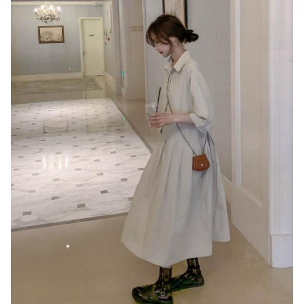 シャツワンピース 春 夏 ロング ワンピース レディース 五分袖 シャツワンピース 春 夏 ロング ワンピース レディース 五分袖