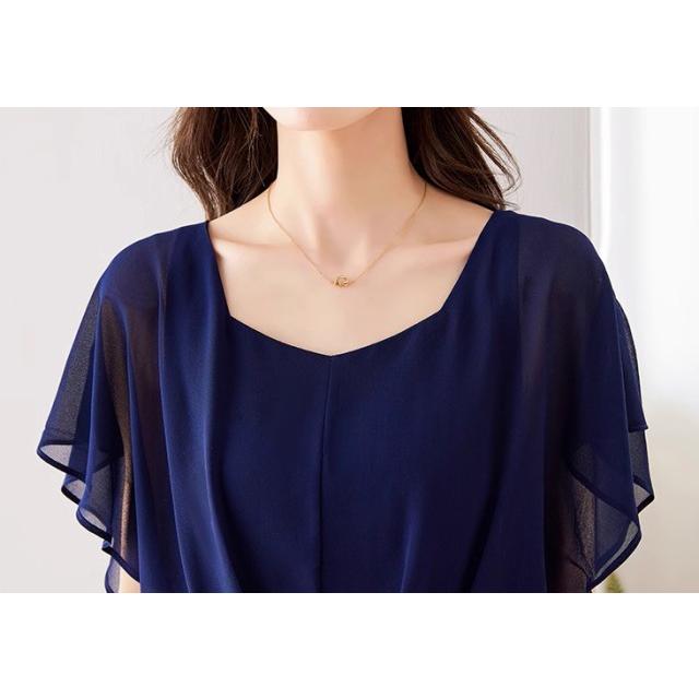 シャツ ブラウス レディース トップス プルオーバー 半袖 フレア