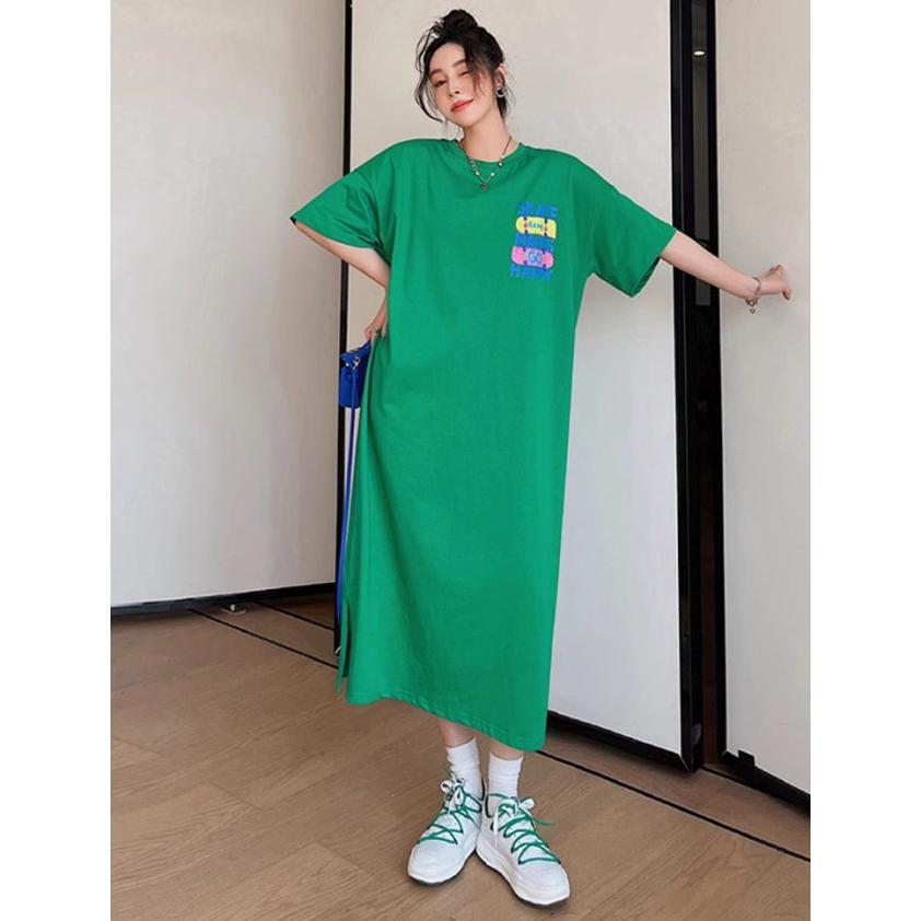 Tシャツワンピース ロング 大きいサイズ 3L 4L 夏 Tシャツ ワンピース