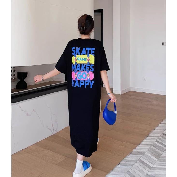 ワンピース T Tシャツワンピース ロング 大きいサイズ 3L 4L 夏 Tシャツ ワンピース