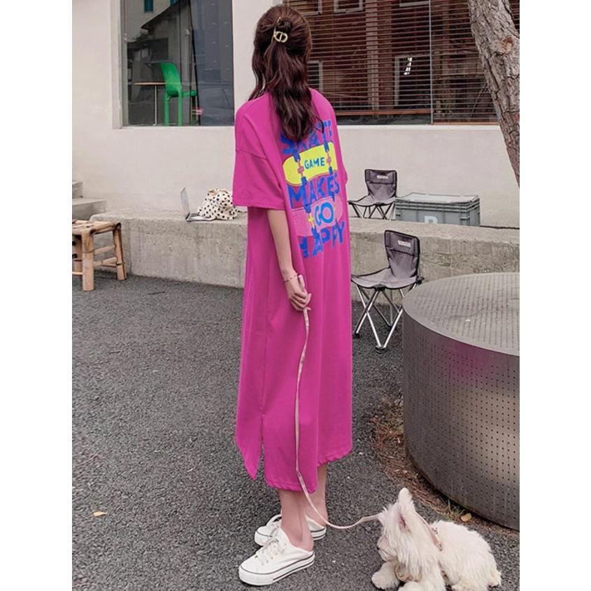 Tシャツワンピース ロング 大きいサイズ 3L 4L 夏 Tシャツ ワンピース