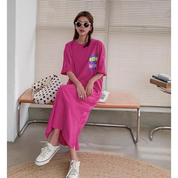 Tシャツワンピース ロング 大きいサイズ 3L 4L 夏 Tシャツ ワンピース