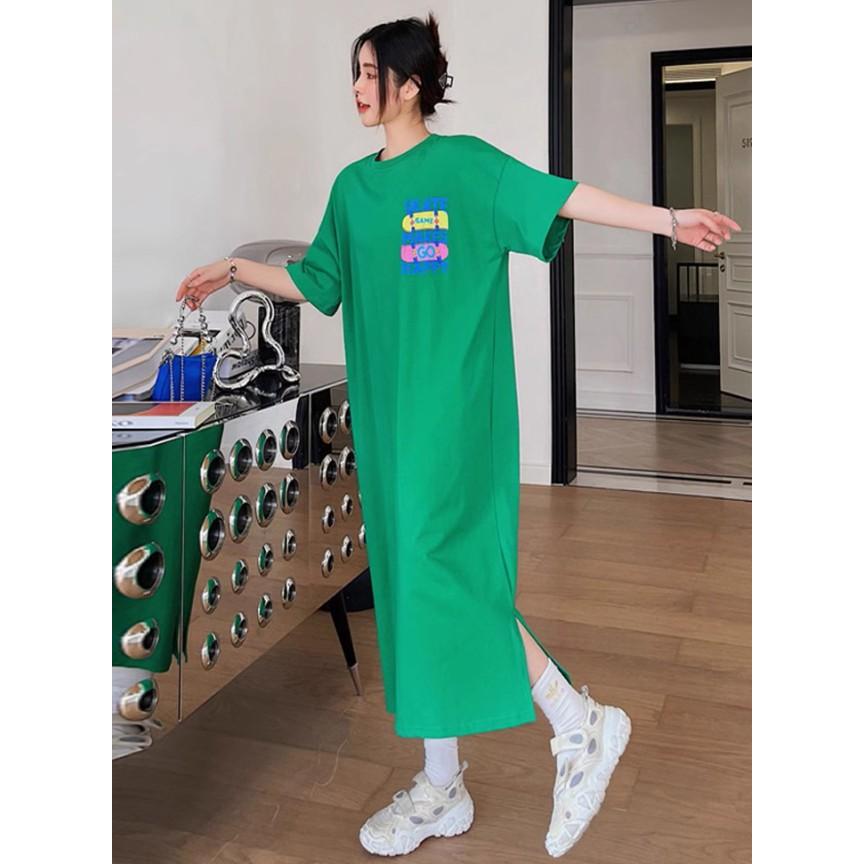 Tシャツワンピース ロング 大きいサイズ 3L 4L 夏 Tシャツ ワンピース