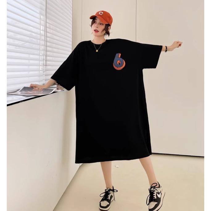 Tシャツワンピース 半袖 ロング ミモレ丈 大きいサイズ 3L 4L 5L