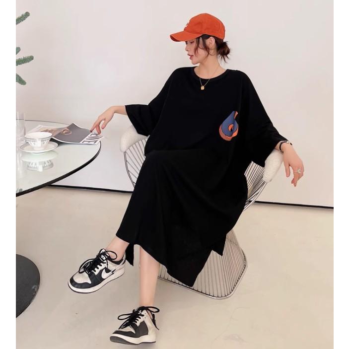 Tシャツワンピース 半袖 ロング ミモレ丈 大きいサイズ 3L 4L 5L