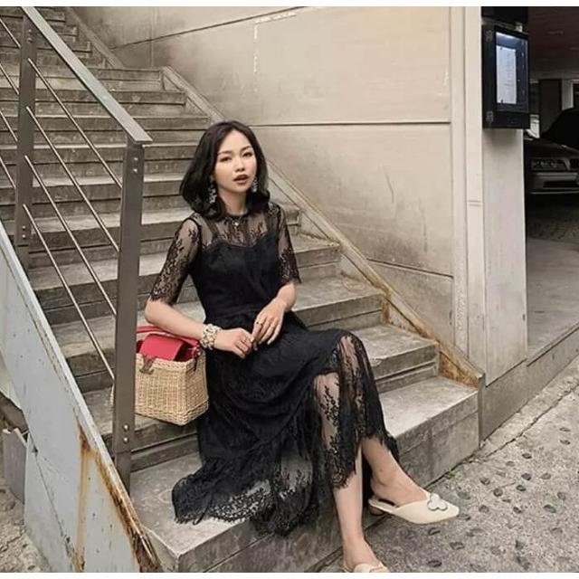 パーティードレス 結婚式 お呼ばれドレス 20代 30代 40代 Aライン ワンピースドレス ロングドレス 袖あり 大きいサイズ 3L 黒 レース シアー袖 パーティードレス 結婚式 お呼ばれドレス 20代 30代 40代 Aライン