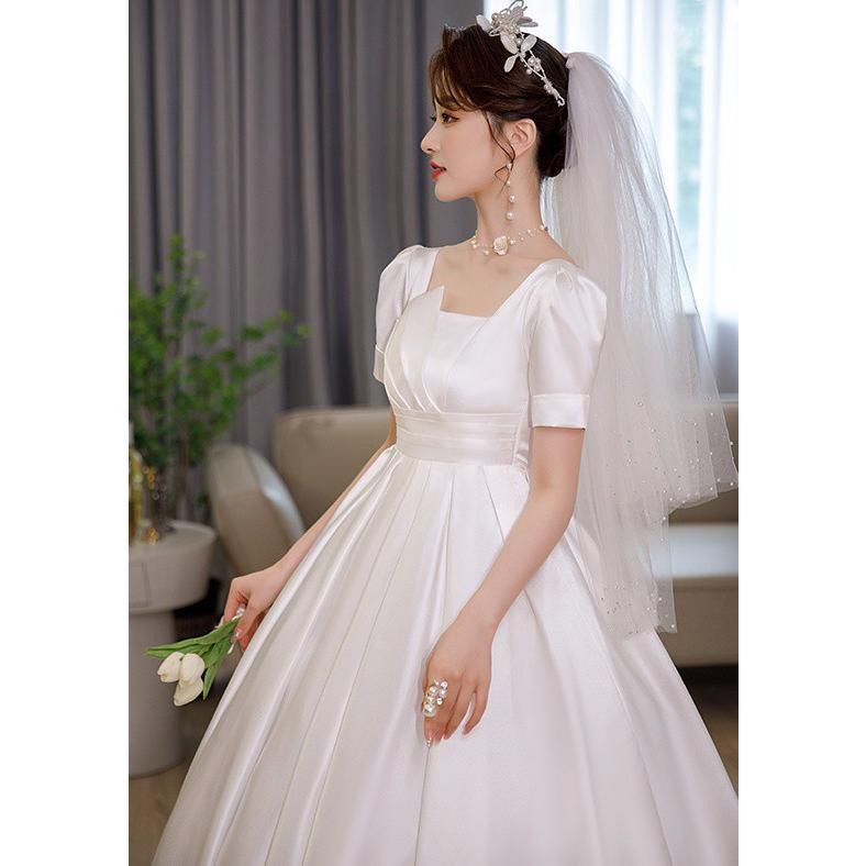 ウェディングドレス 袖あり 半袖 プリンセスライン 結婚式 花嫁 ウェディングドレス 袖あり 半袖 プリンセスライン 結婚式 花嫁