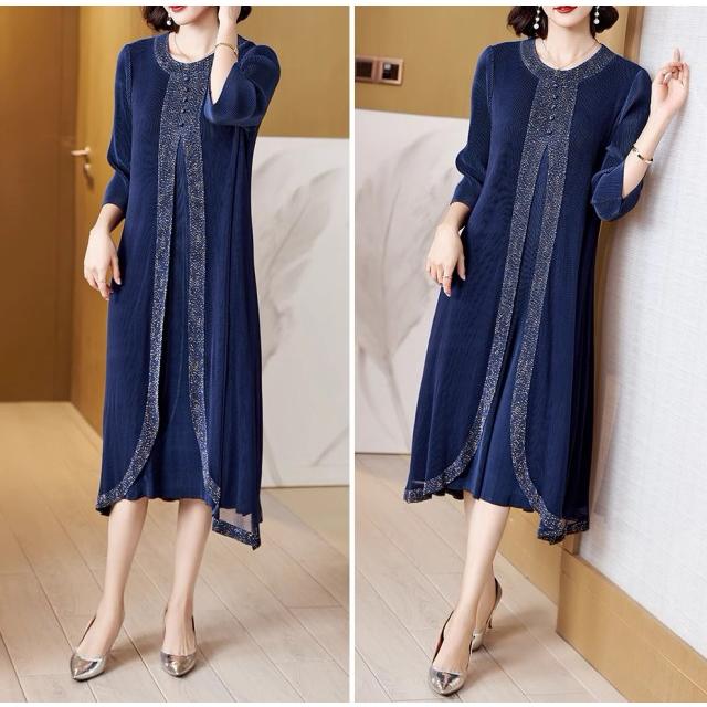 レイヤード風 ワンピース レディース パーティードレス 結婚式