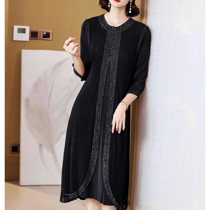 レイヤード風 ワンピース レディース パーティードレス 結婚式