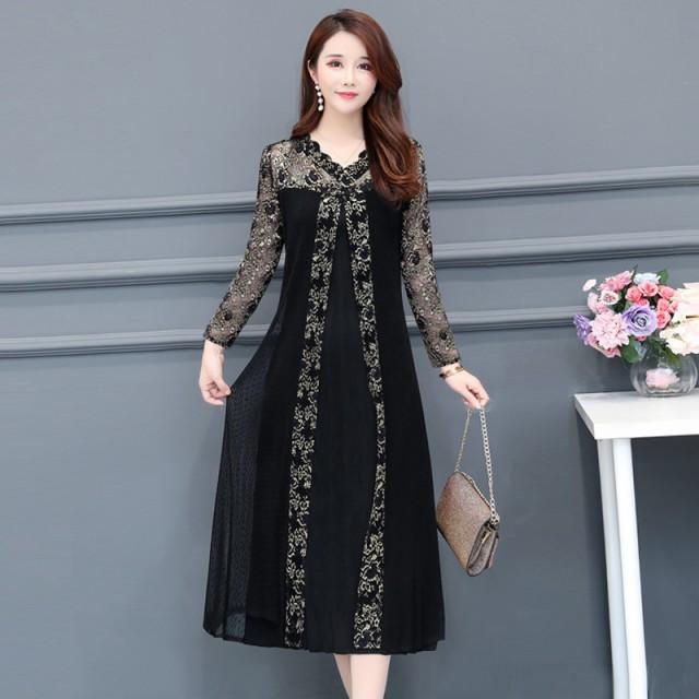 即納 ドレス 結婚式 お呼ばれ ドレス 30代 40代 50代 シースルー パーティードレス 結婚式 二次会 ワンピース 七分袖 長袖 黒 大きいサイズ 3l 4l 5l 6l Ssw0039 Leap リープ 通販 Yahoo ショッピング