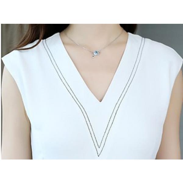 オールインワン サロペット レディース ノースリーブ Vネック ワイド