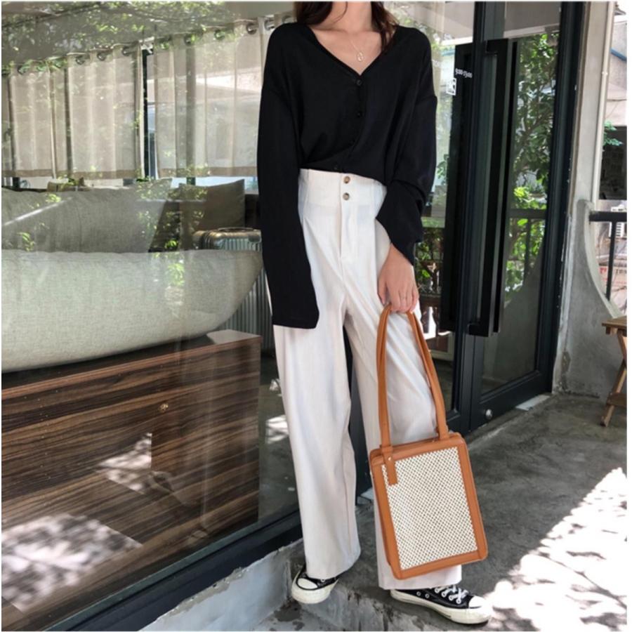 シャツ ブラウス トップス レディース 長袖 Vネック カジュアル 大人