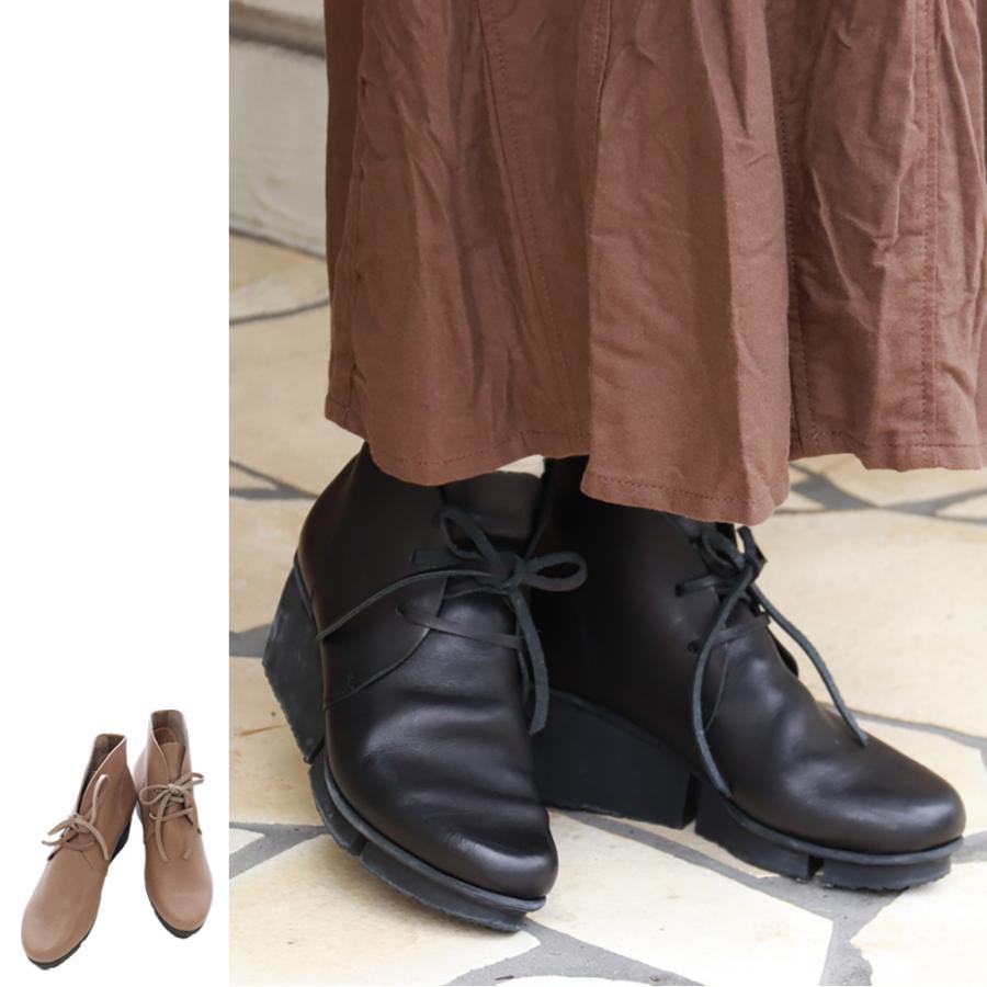 交換無料 トリッペン Trippen Facile ファザール レースアップ ブーツ ショートブーツ ウェッジ 黒 本革 牛革 正規取扱店 Facile Waw 返品交換 安い購入 Www Sk Cnc De