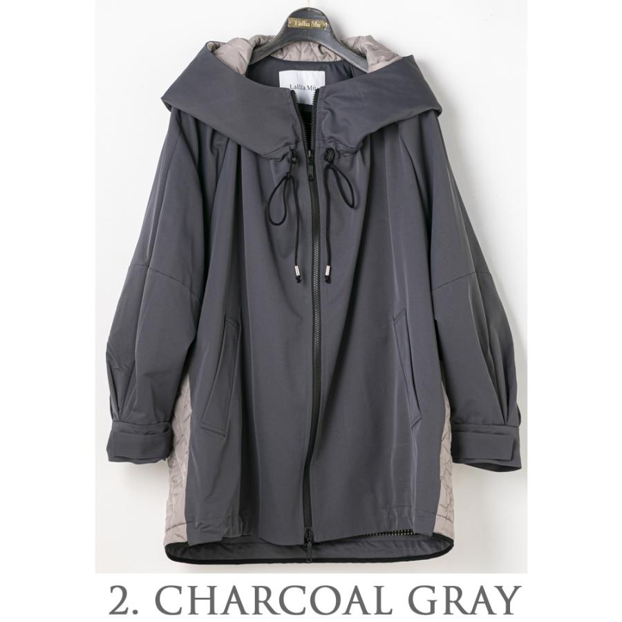【美品】Lallia Mu ラリアムー リバーコート ウール100% ブラック Lallia mu／ラリアムー】4WAYデタッチコート | Aimant-エマン