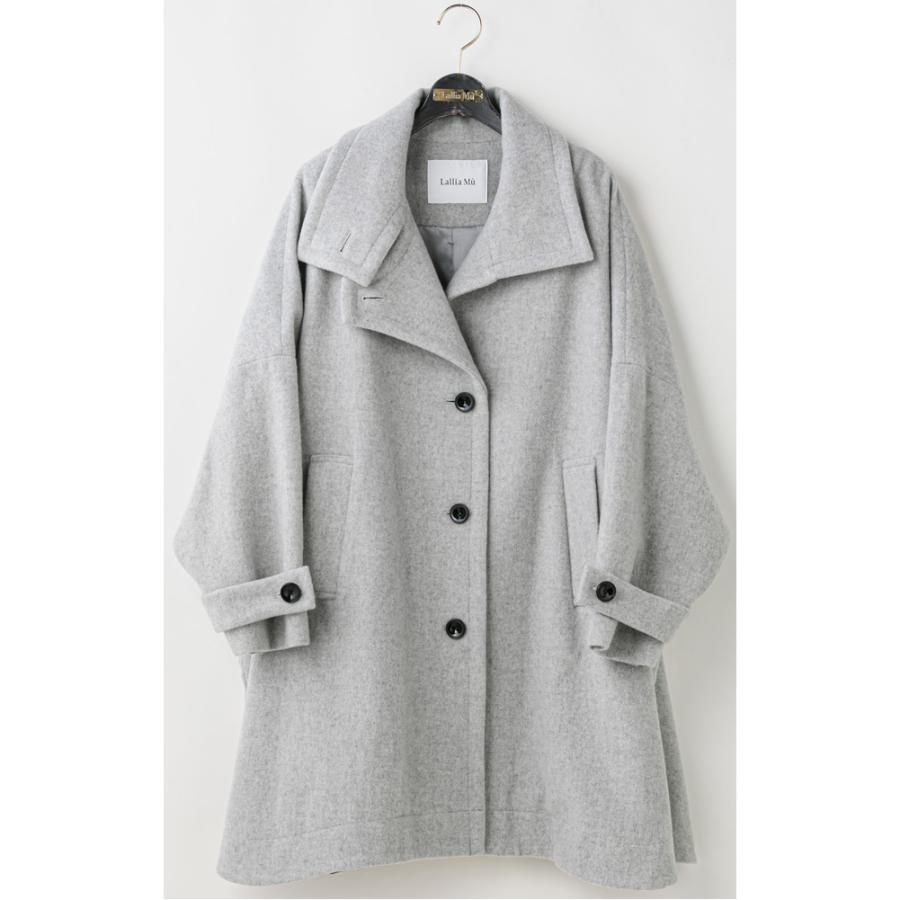 Lallia Mu ラリアムー スタンドカラー フレアコート レディース