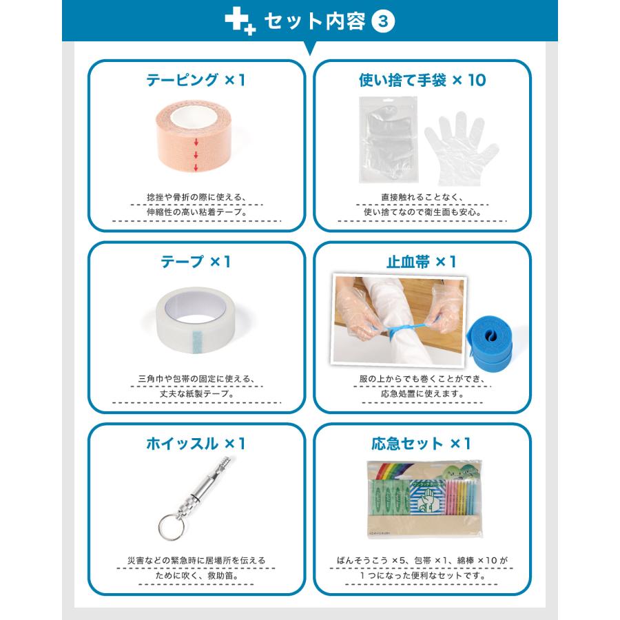 救急かばん 救急セット 救急箱 ファーストエイド キット ポイズンリムーバー 防災 登山 ケースタイプ |  | 05