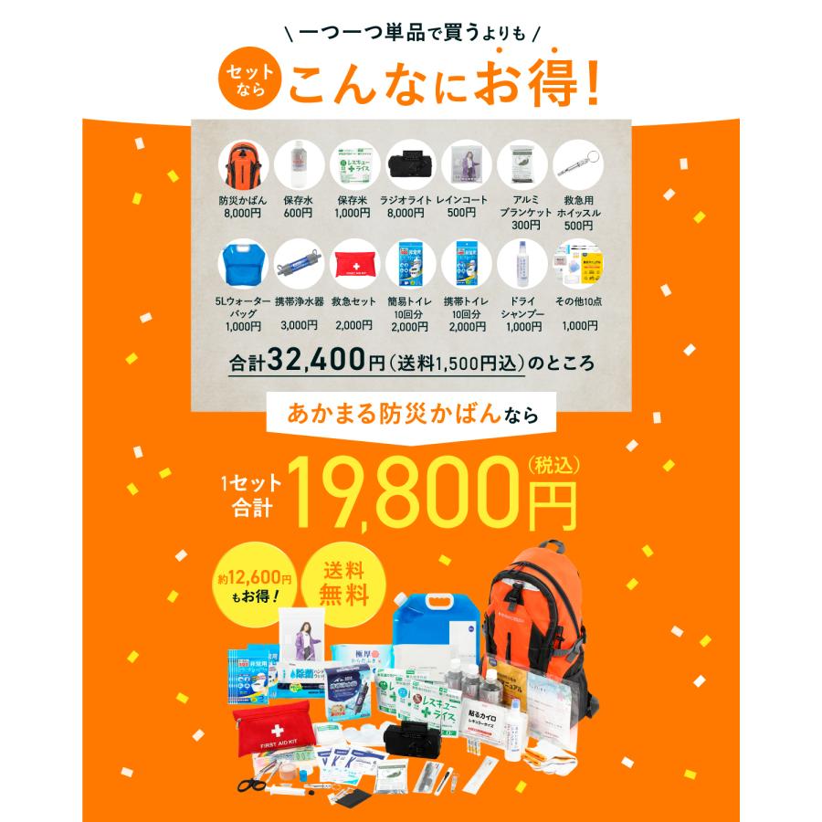 防災士＆消防士監修】 防災セット 防災かばん 38品44点セット 防災