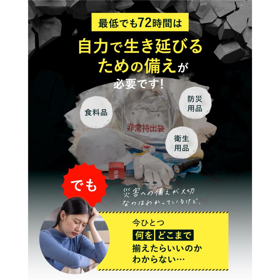 【防災士＆消防士監修】 防災セット 防災かばん 38品44点セット 防災グッズ 非常食 保存水 非常持出袋 あかまる防災 カジュアル おしゃれ |  | 03
