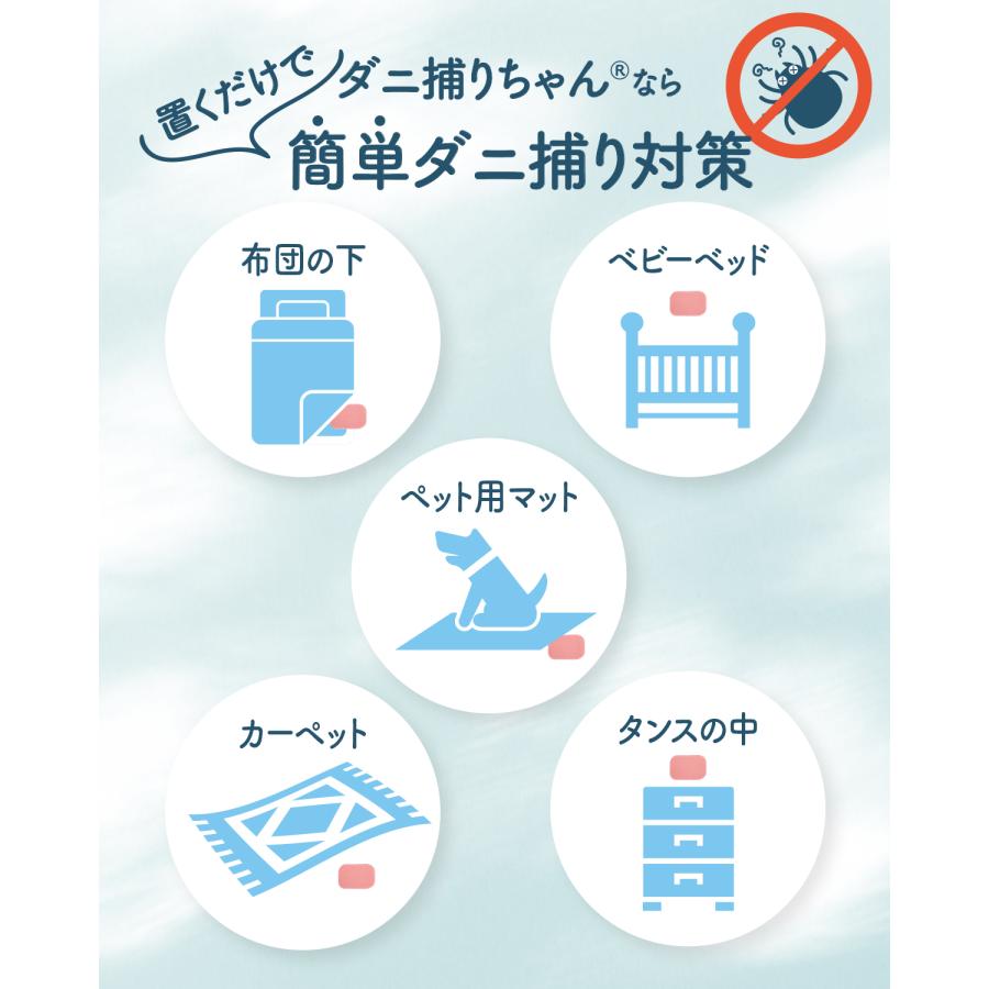 ダニ捕りシート 誘引マット ダニ対策 子育てママにも選ばれる ダニ捕りちゃん ダニ取りシート 10枚入り |  | 05