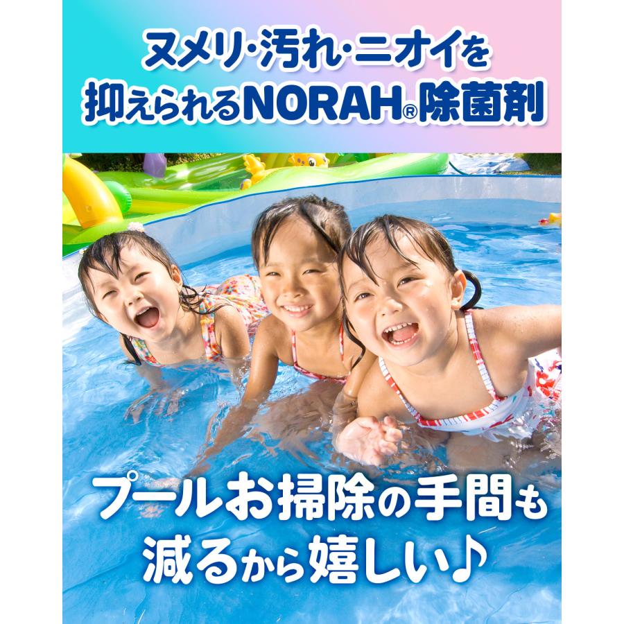 家庭 プール 除菌剤  99.9%除菌 水替え不要 小型 大型 プール用 汚れ ぬめり 臭い 防止 次亜塩素剤 塩素除菌 安心の日本製 800g NORAH |  | 04