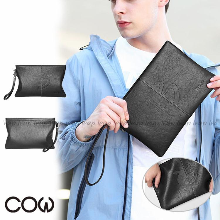 ラッピング不可 Cow メンズバッグ メンズクラッチバッグ 会社用 便利 軽い ファッション バッグ オシャレ 送料無料 皮革 財布