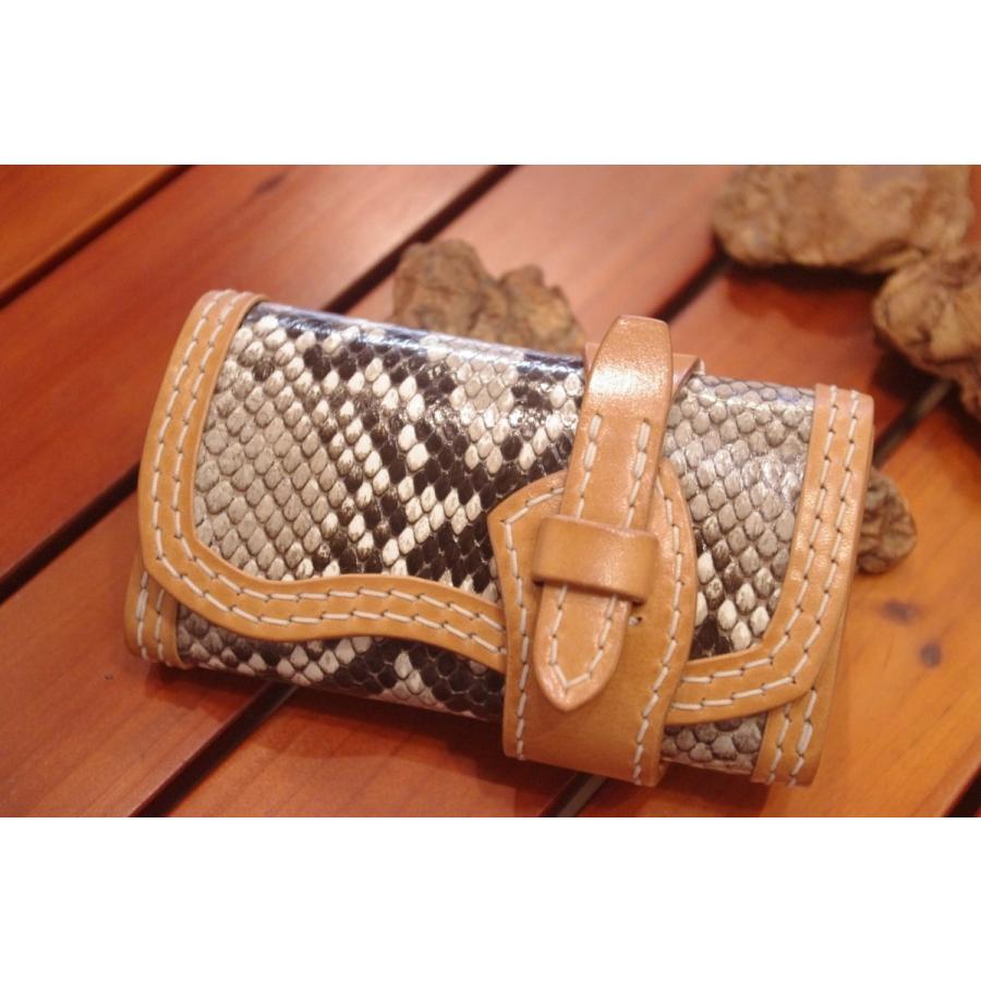 GRANDZERO ミニマムウォレット（パイソン） オリジナル栃木レザー使用