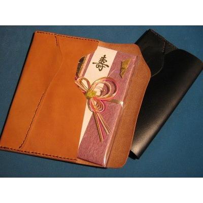 本革袱紗(ふくさ)・セレモニーケース ヌメ革・手縫い : 革工房 TEDDY S