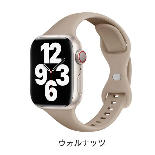 アップルウォッチ バンド スリム apple watch ベルト SE 44mm シリコン スポーツ バイカラー applewatch アップルウォッチバンド 40mm 45mm｜leather-world｜16