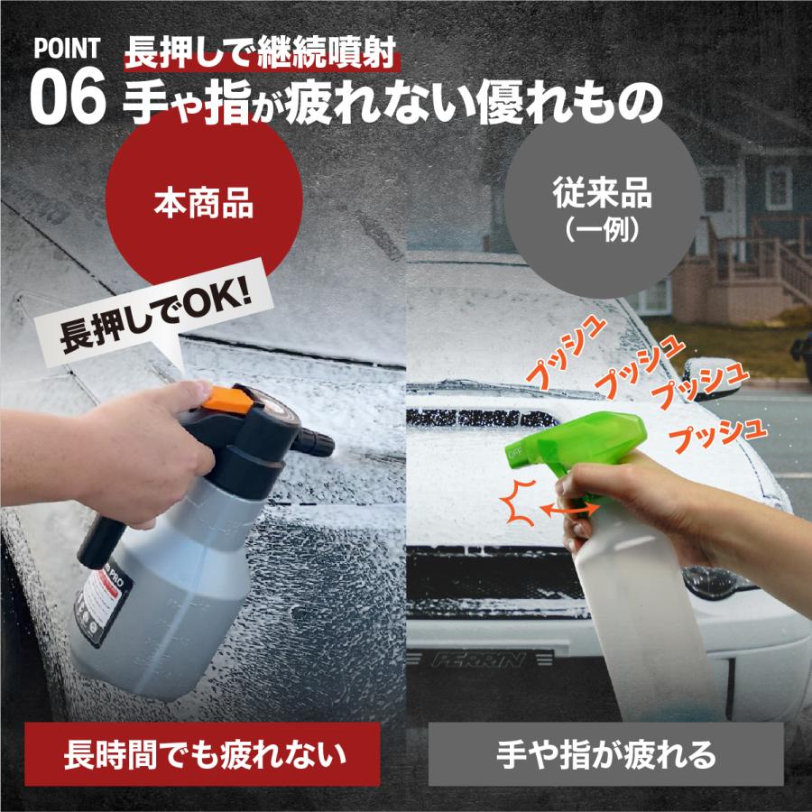 電動 フォームガン プロの様な洗車 泡ガン 自動 ワイヤレス Type-C充電