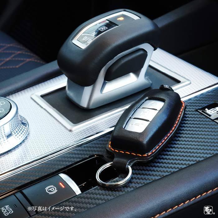 三菱 新型 おしゃれ アウトランダー キーカバー キーケース スマート スマートキー レザー 名入れ 日本製 本革 窓付き 車 75 以上節約 アウトランダー