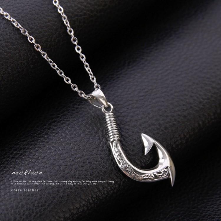 シルバー925 フィッシュフックシルバーネックレス シルバーペンダント