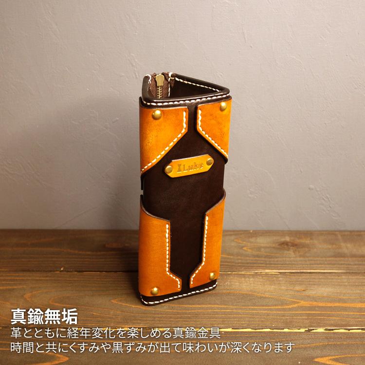 orizontas15 ペン・ツールケース スチームパンク 牛革 ハンドメイド レザーの画像
