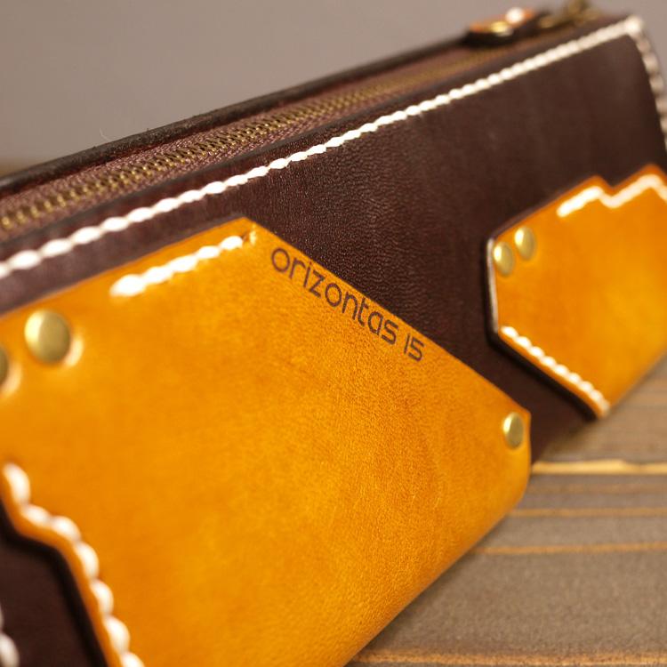 orizontas15 ペン・ツールケース スチームパンク 牛革 ハンドメイド レザーの画像