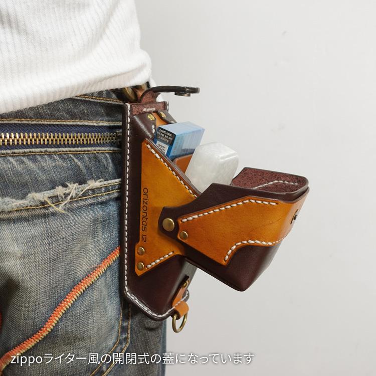 ozizontas12 IQOSケース スチームパンク 牛革 ハンドメイド レザー