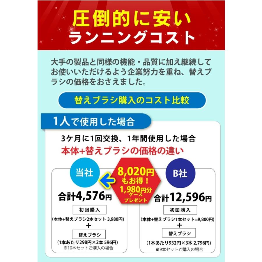 電動歯ブラシの替えブラシセット お得な普通Bセット】 替え歯ブラシセット 2タイプ （132,172,192