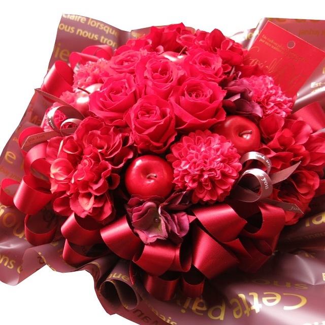 還暦祝い 女性 母親 友人 60歳 花 プリザーブドフラワー プレゼント 赤バラ フラワーギフト お祝い あすつく