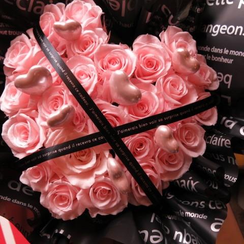 プロポーズ ダッフィー ぬいぐるみ プロポーズ 花 プリザーブドフラワー 70ｃｍ 大きなダッフィー ハート フラワーギフト プロポーズ