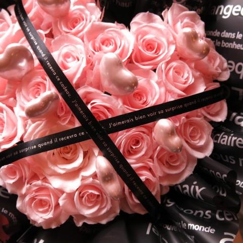 プロポーズ ダッフィー ぬいぐるみ プロポーズ 花 プリザーブドフラワー 70ｃｍ 大きなダッフィー ハート フラワーギフト プロポーズ