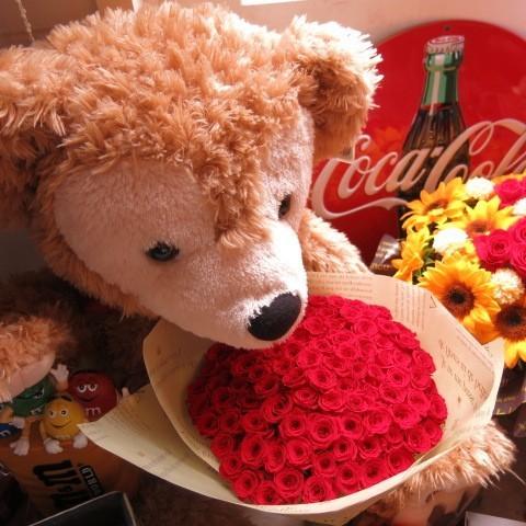 Disney（ディズニー） プロポーズ ダッフィーぬいぐるみ 花束 70cm 花