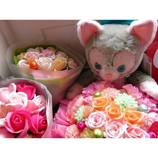 母の日 ディズニー ジェラトーニ ぬいぐるみ 花 プリザーブドフラワー カラフル お花抱っこ フラワーギフト_4