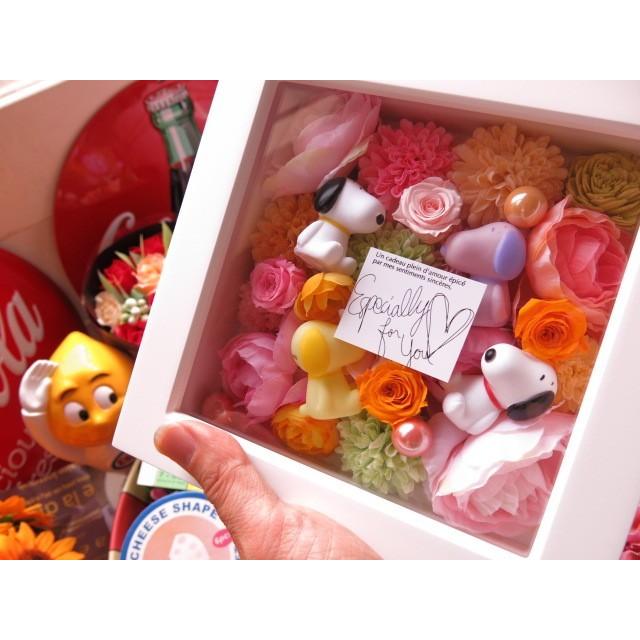 SNOOPY（スヌーピー） お祝い 記念日 花 プレゼント 額 壁掛け ガラス