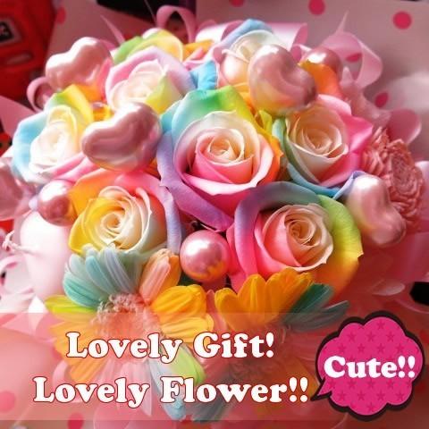 プリザーブドフラワー 敬老の日 レインボーローズ 花束風 ケース付き レインボーローズ５ ハート入り 敬老の日 プレゼント 花束風ギフト レインボーローズ プリザーブド