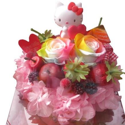 出産祝い 花 キティ フラワーギフト 花 レインボー ケーキ プリザーブドフラワー クリアーケース キティマスコット Kitty Pre Cake Kitty New 006 Rainbow フラワーガーデンリーブス 通販 Yahoo ショッピング
