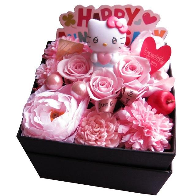 sanrio（サンリオ） 母の日 花 キティ ギフト 箱開けてスマイル
