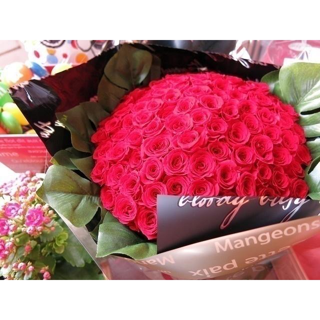 公式の プロポーズ 彼女 花束風 フラワーギフト 枯れない バラ 100本 プリザーブドフラワー使用 枯れないバラ 100本 30 40 ケース付き 新版