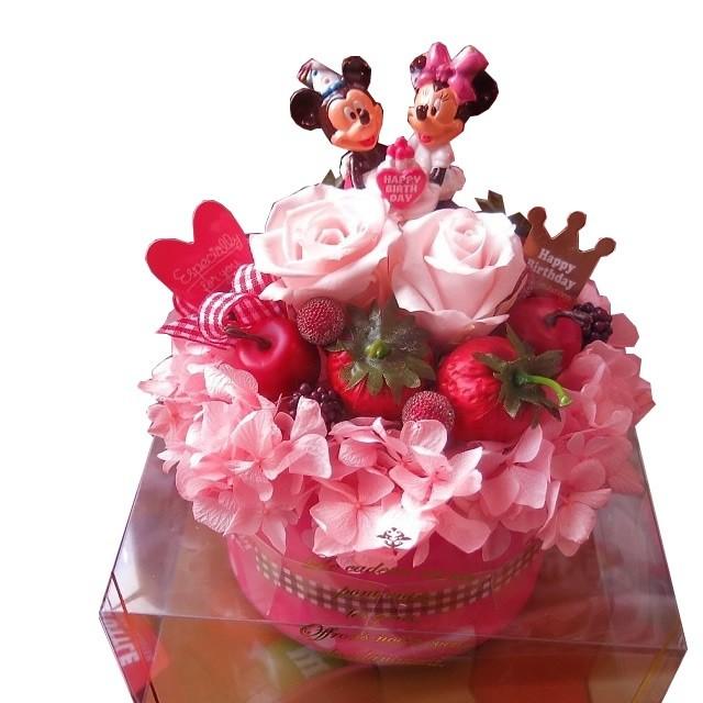ディズニー 誕生日プレゼント フラワーギフト 花 ケーキ プリザーブドフラワー クリアーケース Pre Cake Tan A Casu 003 フラワーガーデンリーブス 通販 Yahoo ショッピング