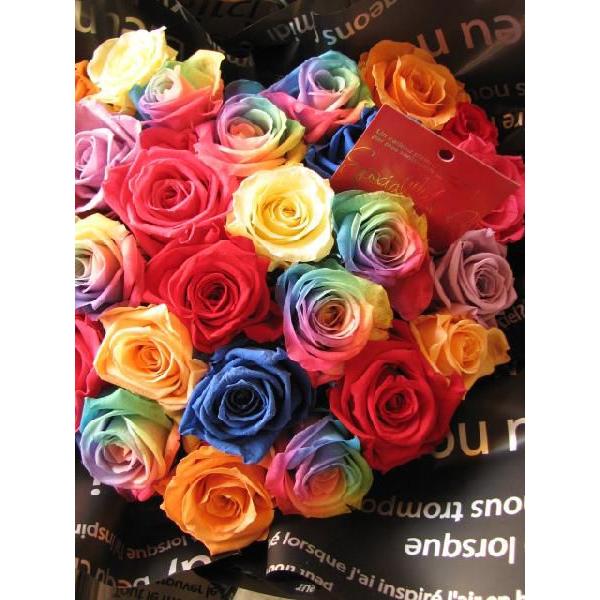 売り切れ必至 サプライズ レインボーローズ プリザーブドフラワー カラフル レインボーローズ ハート わけあり並の激安価格 Www Teamlabs Es