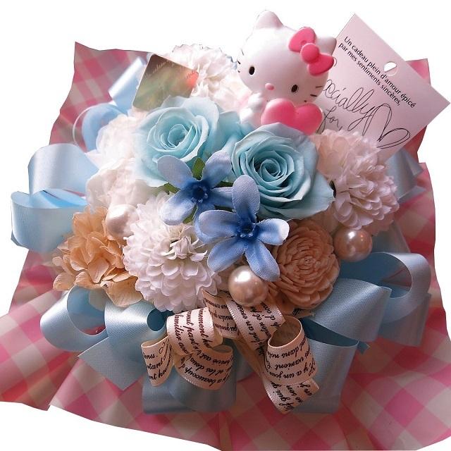 結婚祝い キティ入り 水色バラ プリザーブドフラワー入りギフト ケース付き Puti Mizuiro2 Casu Kitty2 002 フラワーガーデンリーブス 通販 Yahoo ショッピング